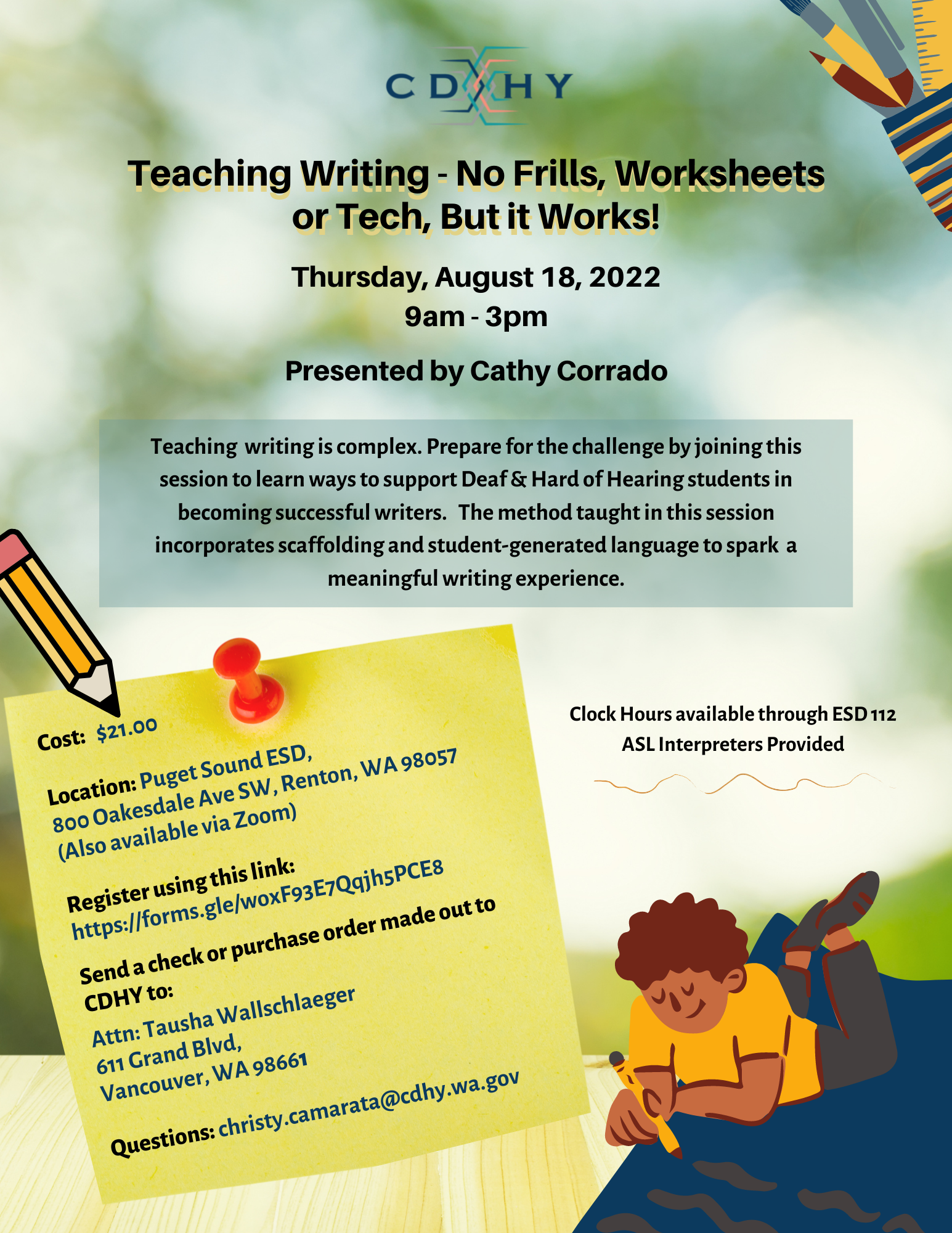 Teaching Writing - No Frills, Worksheets or Tech, But it Works! @ Puget Sound ESD