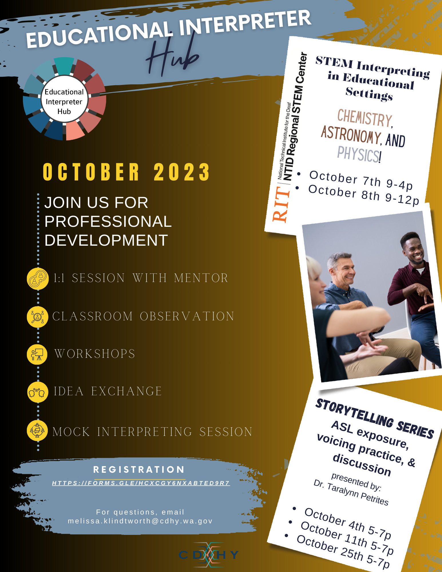 October educational interpreter hub flyer