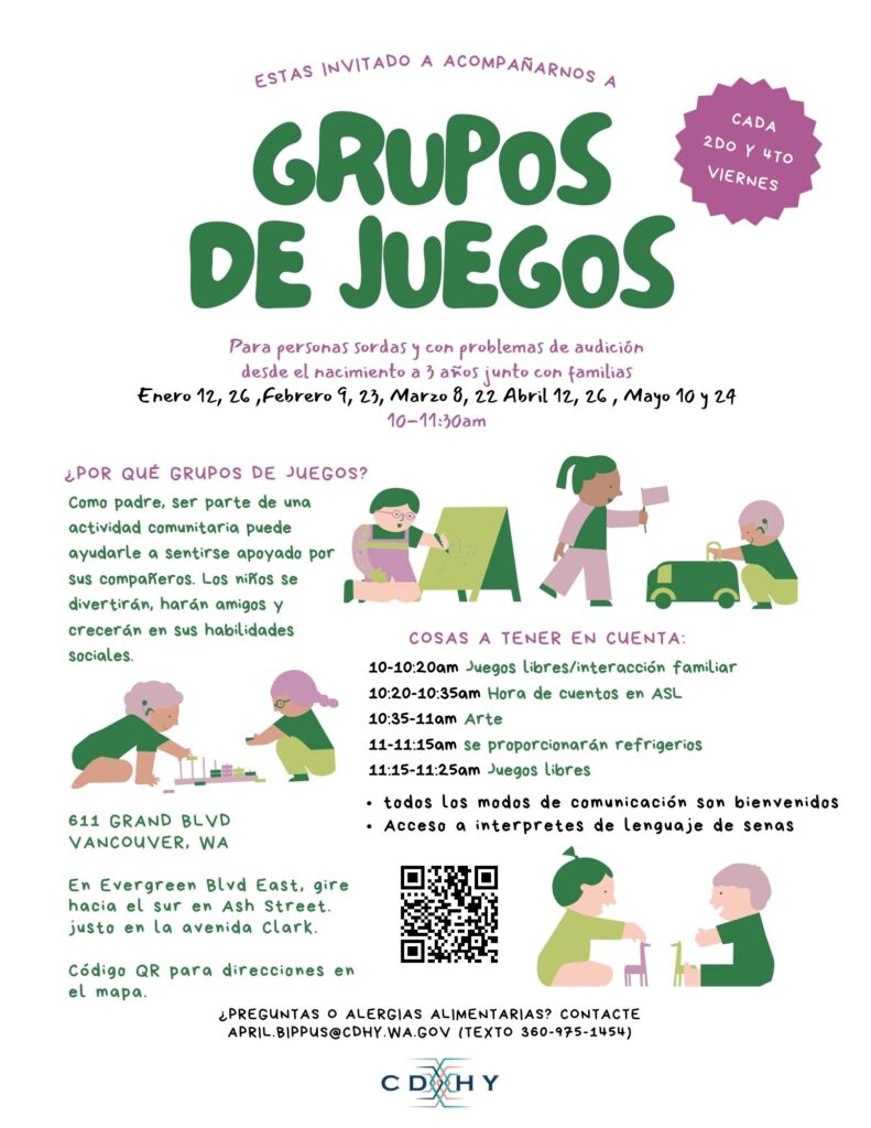 spanish family playgroup flyer